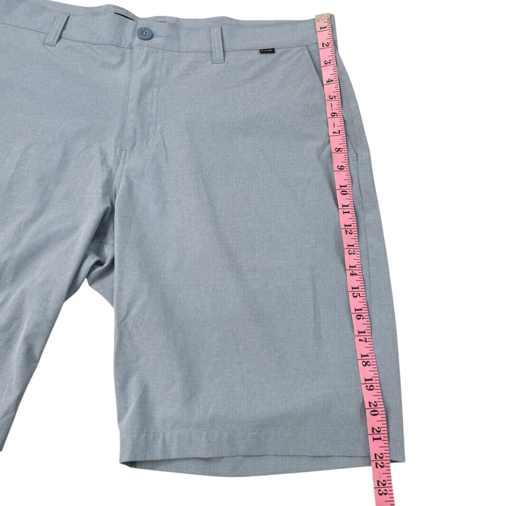 TravisMathew Mens Heathered Blue Beck Golf Performance Shorts Size 40 Stretch - Picture 7 of 11